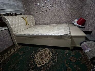 жууркан матрас: Двуспальная кровать, С матрасом, длина - 200 см