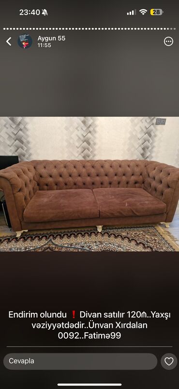 işlemiş divan: Диван, Б/у, Нет доставки