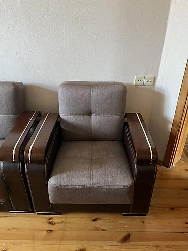 kreslo təmiri: İşlənmiş, Divan, 2 kreslo, Bazalı, Açılan — 3