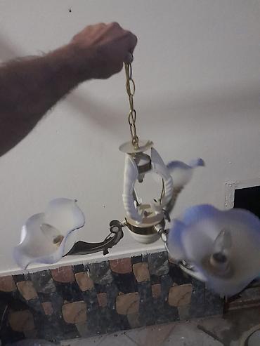 keramik tava: Çılçıraq, 3 lampa, Şüşə — 1