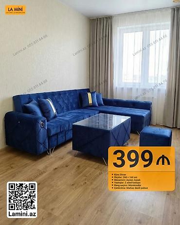 Ev və bağ: Künc divan dəsti - Model: Künc divan - Ölçü: 260 × 160 sm - Mexanizm — 1