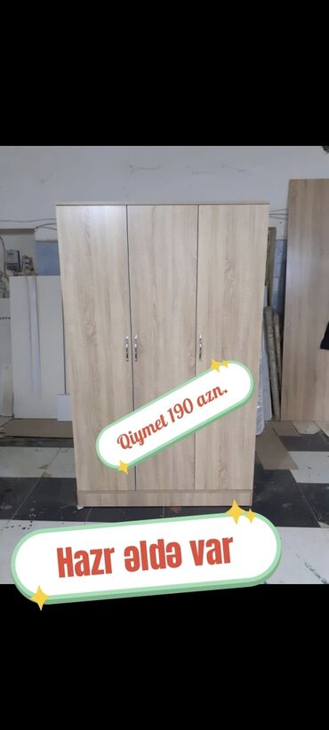Dolablar: Yeni, Açılan, 3 qapılı Düz dolab, Qarderob, paltar dolabı, Azərbaycan — 2