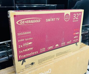 hdmi̇: Новый Телевизор Led 32" HD (1366x768), Бесплатная доставка