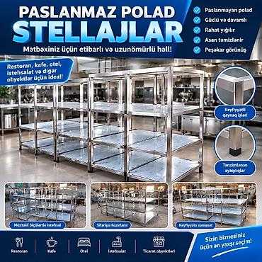 *Yeni Nerj Istehsalat Sexinden Paslanmaz nerj-polad Stellajlar