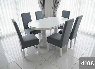 Stilske garniture: Trpezarijski setovi – više modela - Set 1 (prikaz 1 i 4) – 640€: - — 3