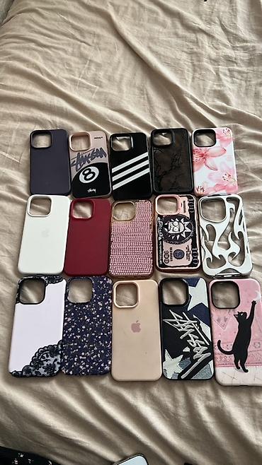 Набор чехлов для iPhone 13 про 300с КАЖДАЯ с большим вырезом под блок