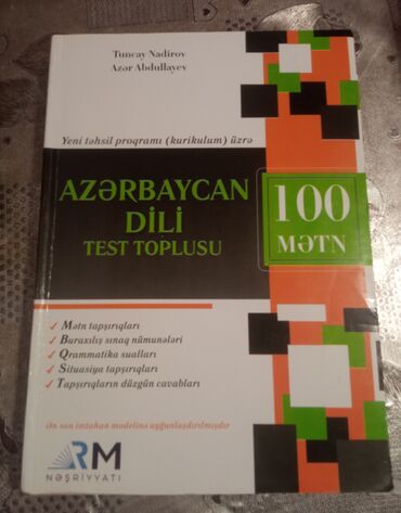 Kitablar, jurnallar, CD, DVD: Azərbaycan dili test toplusu 100 mətn