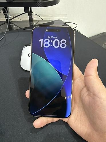 телефон 2500 сом: IPhone 16 Pro Max, Б/у, 256 ГБ, Золотой — 7