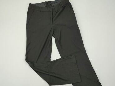 spodnie dzianinowe damskie czarne: Material trousers, H&M, S (EU 36), condition - Good