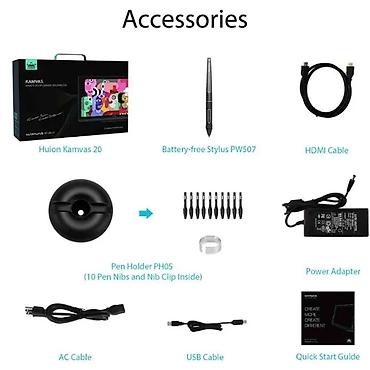 manitor hdmi: Çox təcili satılır Huion Kamvas 20 Qrafik Planşet + Stand — 4
