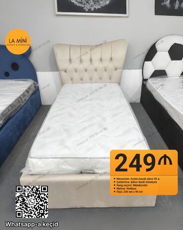 taxt altlığı: Təknəfərlik çarpayı, Bazalı, Matras ilə, Siyirməsiz