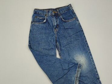 jeansy tapered fit: Spodnie jeansowe, 7 lat, 122, stan - Dobry