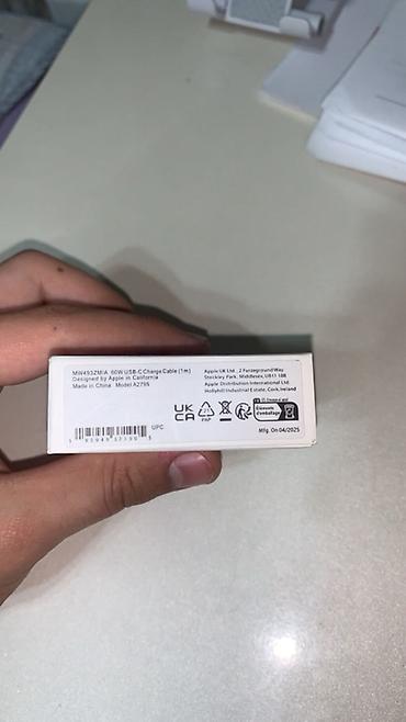 Техника и электроника: (Tam originam)Apple USB‑C 60W Şarj Kabeli (1 m) - Model: A2795, kod — 3