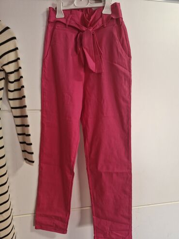 34 pantalone zenske: S (EU 36), M (EU 38), L (EU 40), Visok struk, Ravne nogavice