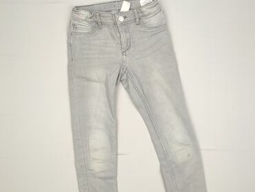 jeans mom slim fit stradivarius: Spodnie jeansowe, H&M, 7 lat, 116/122, stan - Bardzo dobry