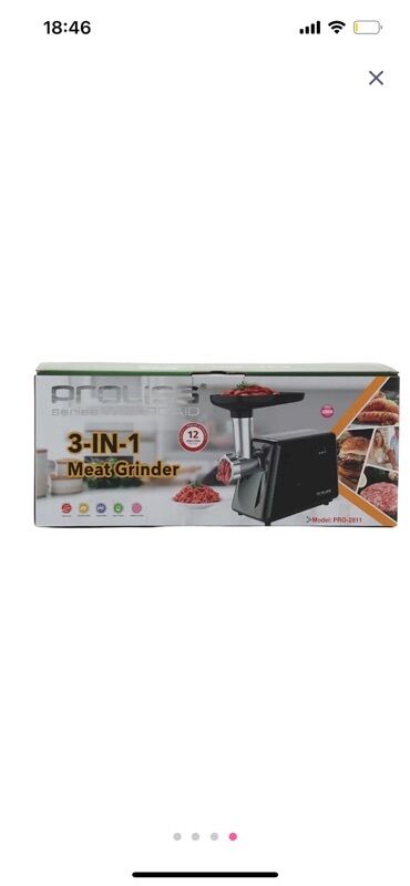 Plitələr və bişirmə panelləri: Ət çəkən maşın Proliss, 3200 Vt, Revers ilə, Yeni