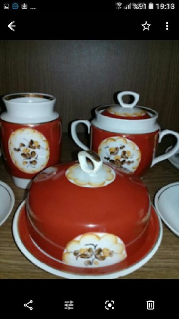 Mətbəx aksesuarları: Qedmi serviz 5 cawka 5 nelbeki 1 yag qabi 1 siddan 1 qeddan