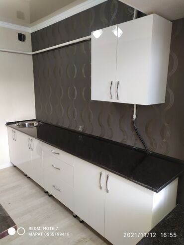 Кухонные гарнитуры: Кухонный гарнитур, Новый, цвет - Белый, МДФ, Бесплатная доставка — 16