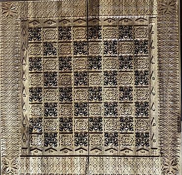 Нарды: Набор деревянных нард с уникальной резьбой, изображающей львов, орлов — 3