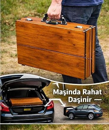 dos eti: Premium Camping Stol-Manqal - 2-si 1-də həll: geniş piknik stolu və — 2