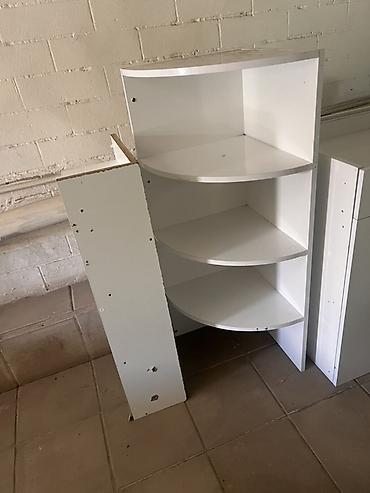 skaf ucuz: Ağ rəngli modul mebel dəsti - Material: MDF/Laminit, parlaq ağ səth — 7