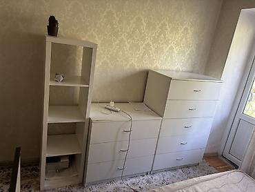 Комплект мебели для спальни, цвет белый/светлый дуб с контрастными