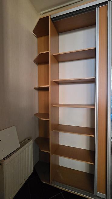 divarda kitab refi: İşlənmiş, 3 qapılı, Güzgülü, Bej, Kupe, Düz dolab — 5
