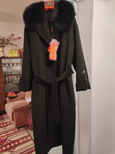 стильное черное пальто в Кыргызстан | ПАЛЬТО: Пальто XL (42), цвет - Черный