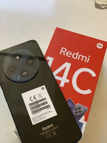 телефоны редми: Redmi, Redmi 14C, Б/у, 128 ГБ, цвет - Черный, 1 SIM, 2 SIM