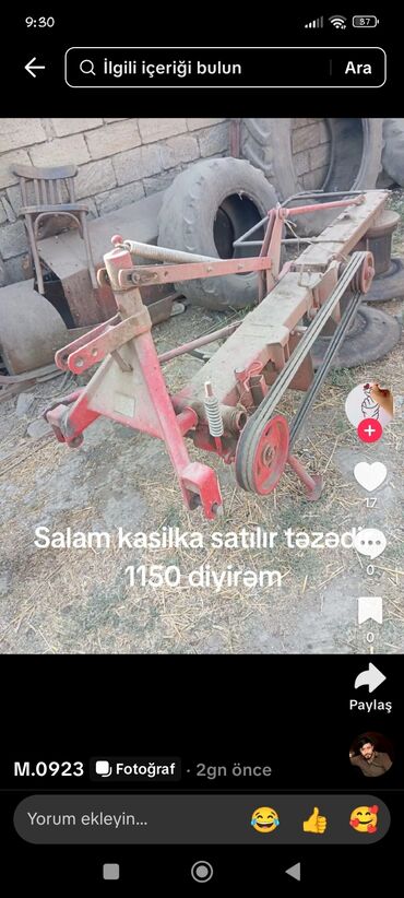 Kombinə edilmiş traktor üçün kəsici ot biçən (kasilka) - Traktorun 3
