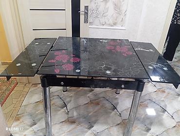 embawood metbex: Şüşə səthli transformasiya olunan masa - Material: qalın temperli — 4
