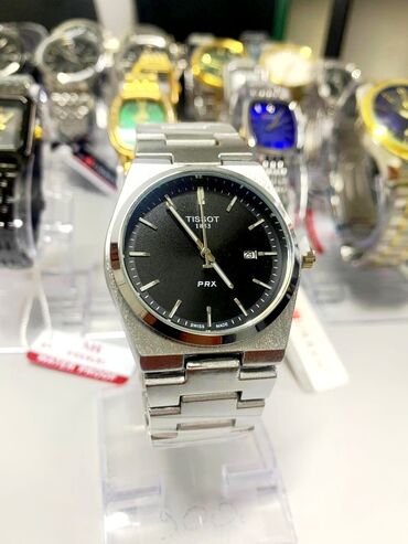 Аксессуарлар: Классикалык сааттар саат, Tissot, Күмүш, Швейцария, Эркектердики