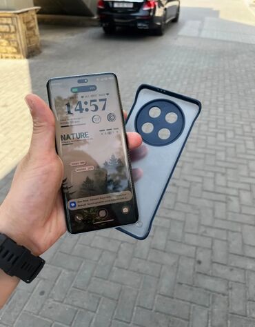 Apple iPhone: Honor X9c, 256 GB, rəng - Göy, Zəmanət, Barmaq izi, İki sim kartlı