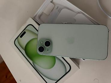 IPhone 15, 128 GB, Alpine Green, Simsiz şarj, Face ID