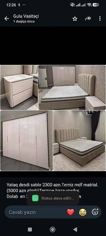 Yataq desdi satılır 2300 azn.Temiz mdf matrial.(5000 azn alinib)Termo+ lalafo.az -da Yataq desdi satılır 2300 azn.Temiz mdf matrial.(5000 azn alinib)Termo+