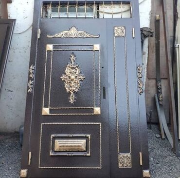 Həyət darvazaları: Dəmir Həyət darvazası, Yana açılan, Mexaniki, rəng - Mavi — 7