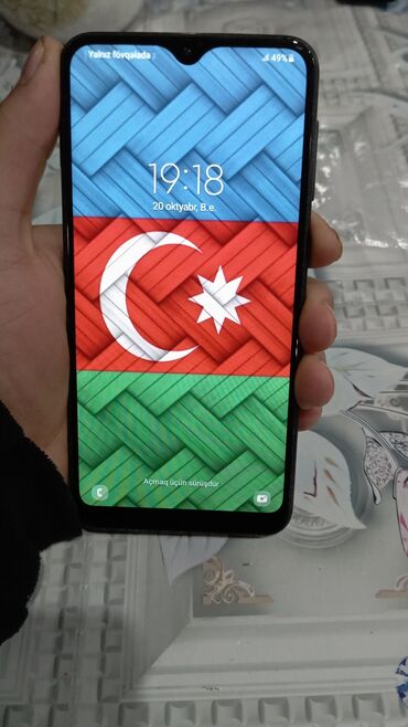 стеклянный телефон флай: Samsung Galaxy A10, 32 GB, rəng - Bej, Barmaq izi