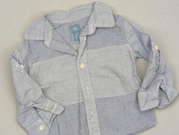 bluzka z długim rękawem hm: Сорочка 1,5-2 р., стан - Ідеальний, візерунок - Смужка, колір - Блакитний