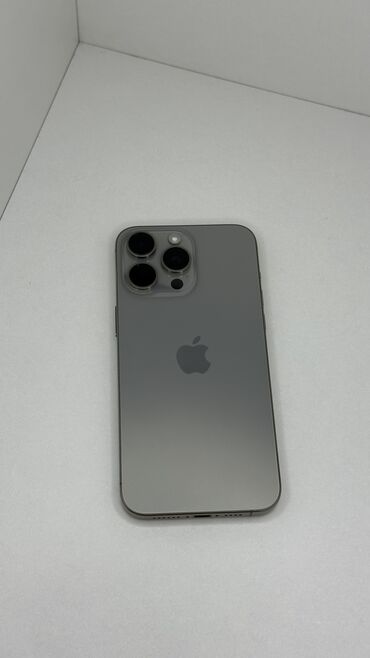 Apple iPhone: IPhone 15 Pro Max, Б/у, 256 ГБ, Серебристый, Защитное стекло, Чехол, 98 %