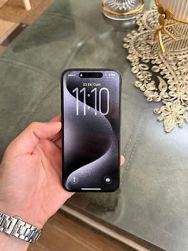 iphone 15: IPhone 15 Pro, 128 GB, Black Titanium, Face ID — 1