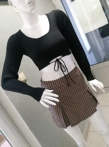 tiffany majice: Zara, M (EU 38), Plaid, color - Black