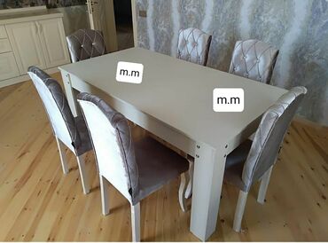Masa və oturacaq dəstləri: Qonaq otağı üçün, Yeni, Açılmayan, Dördbucaq masa, 6 stul -da lalafo.az — 3 Masa və oturacaq dəstləri: Qonaq otağı üçün, Yeni, Açılmayan, Dördbucaq masa, 6 stul — 3