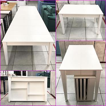 Столы для зала: 4,5 метровый стол-трансформер. В комплекте 8 вкладок, длину можно — 1