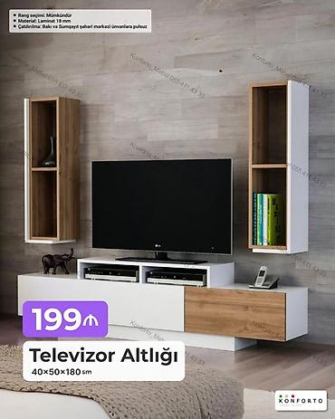 Ev və bağ: Televizor altlığı və asma rəflər dəsti Ölçü: 40×50×180 sm Material — 1