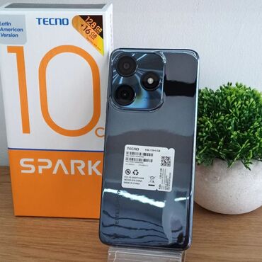 rayonlara kreditle telefon: Tecno Spark 10C, 128 GB, rəng - Qara, Zəmanət, İki sim kartlı