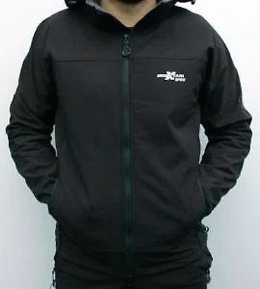 Kožne jakne: Crna muška softshell jakna brenda Mountain Sport sa kapuljačom. Jakna — 20