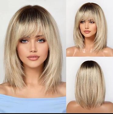 Gözəllik və sağlamlıq: Təbii Pariklər Düz uzun parik, uzunluğu və düz kəsimi ilə diqqət — 5