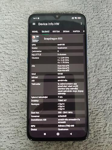 mi 9 plata: Xiaomi Mi 9, 64 GB, rəng - Mavi, 
 Sensor, Barmaq izi, Simsiz şarj — 9