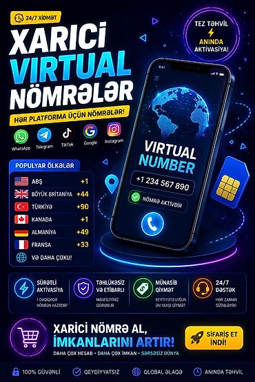 fransa: Əlaqə nömrəsi: +1(503) 381 9862 Xarici virtual nömrələr – hər — 1
