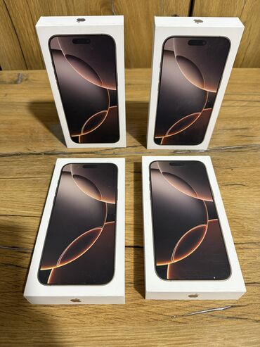 купить айфоны оптом: IPhone 16 Pro Max, Новый, 256 ГБ, Desert Titanium, Кабель, Коробка, 100 %
